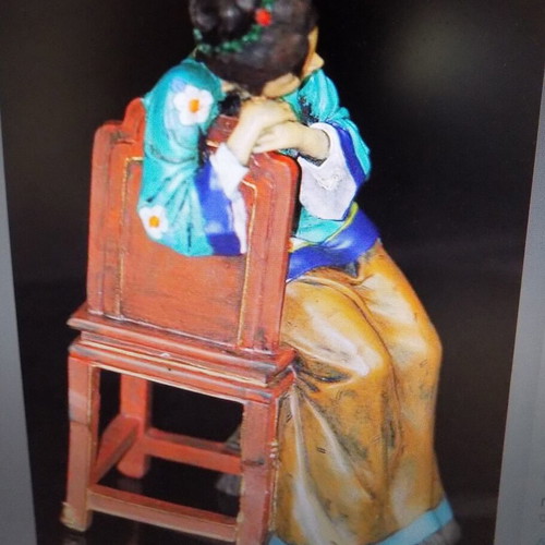 Chinese figurine used, vintage, hard material, 16 cm