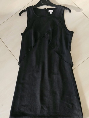 S.Oliver viscose dress with transparencies xsmall like new, black