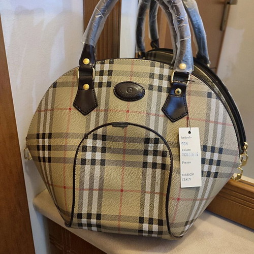 Women's handbag Italian design new, beige and brown