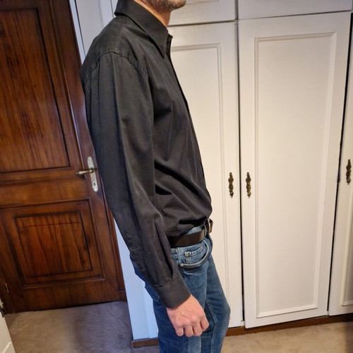 New Man shirt used, black, size 5 (L/XL), 100% cotton