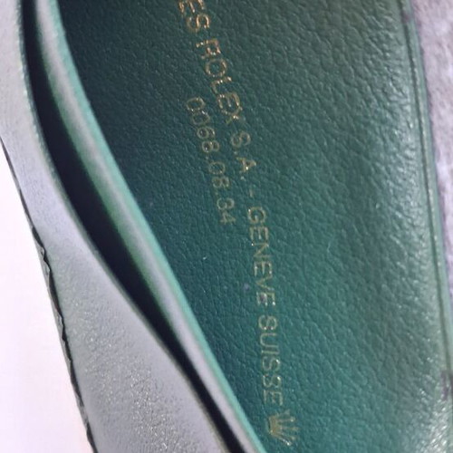Leather agenda wallet Rolex used, green