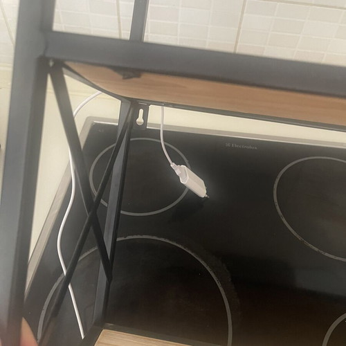 Double Kitchen Shelf used for Coffee Station with Hooks