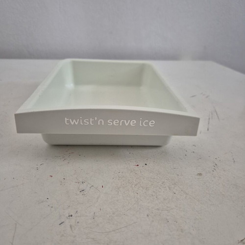 Vintage plastic ice cube tray, white