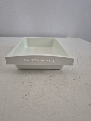 Vintage plastic ice cube tray, white