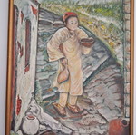 Signed painting The Child of Mercy NK oil on canvas like new 53x72 cm