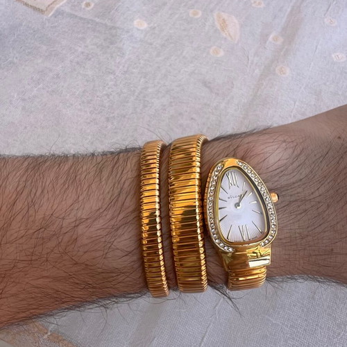 Bvlgari Serpenti gold wristwatch, new