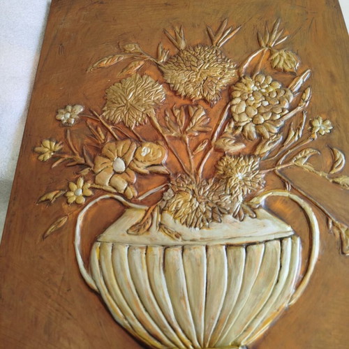 Vintage chalcography painting used, 51x40 cm