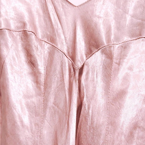 Rose gold dress like new, size M, long, cotton satin