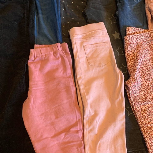 Girls' pants almost unused, pack of 12, ages 5-7