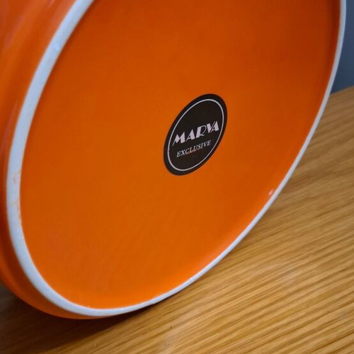 Marva heat-resistant cookware with lid orange new