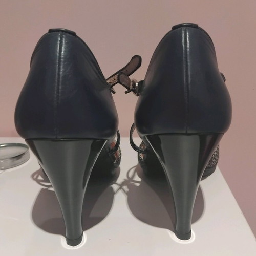 Hispanitas T-strap shoes like new, blue, size 39
