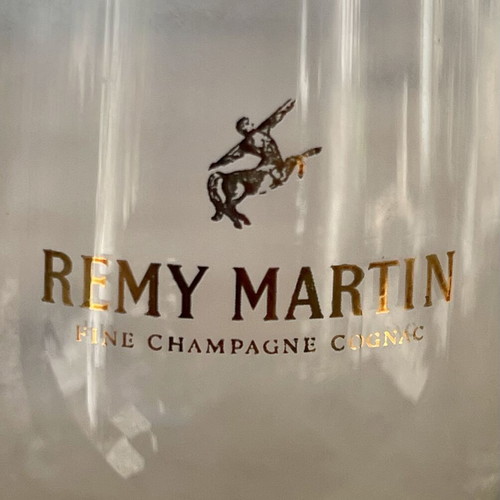 Remy Martin vintage tulip flute glasses, pair, 1970s–1980s
