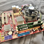 MSI 945GCM5 V2 μητρική με ψύκτρα Intel και ραμ σαν καινούργιο