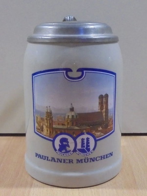 Paulaner μπίρα παλιά διαφημιστική κεραμική κούπα 0,5lt μεταχειρισμένη