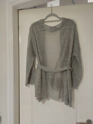 Aggel πλεκτή oversized ζακέτα, γκρι, M/L