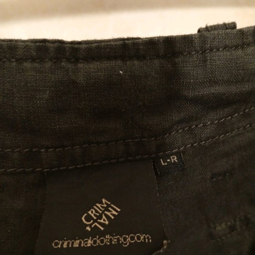 Linen black pants, Criminal clothing