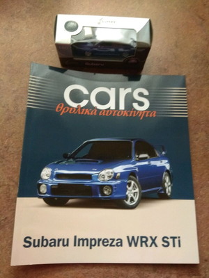 Μινιατούρα Subaru Impreza WRX STI μεταλλική καινούργια με βιβλίο
