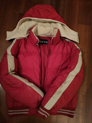 Reeve winter jacket used, size L, red