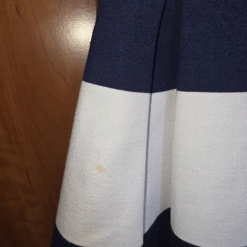 Ralph Lauren dress for 3 years old, used, navy blue and white with stain