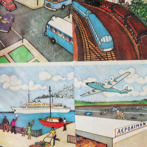 Old school map Transportations used
