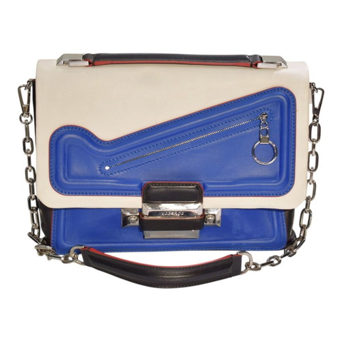 Versace tricolor leather shoulder bag with Medusa metal logo