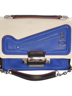 Versace tricolor leather shoulder bag with Medusa metal logo