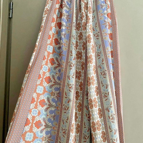 Mya pants satin fabric size S/M like new, colorful