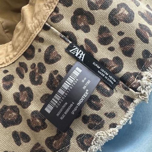 Zara leopard print hat new, size 58