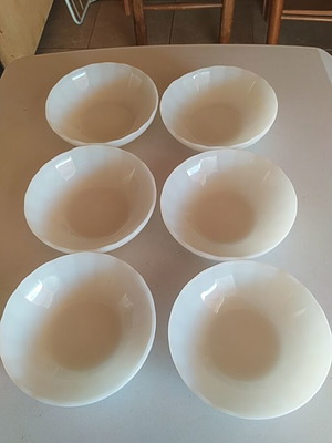 Rigopal opaline bowls set of 6 like new, Argentina 13.5 cm