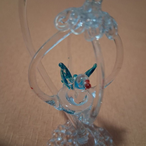 Mourano style canary in cage, like new, 10 cm height