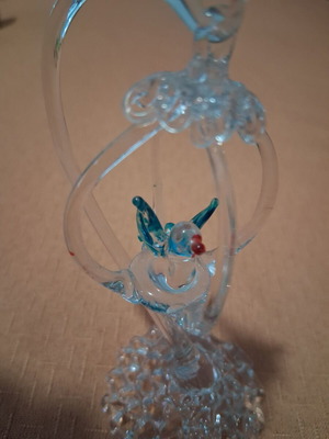 Mourano style canary in cage, like new, 10 cm height