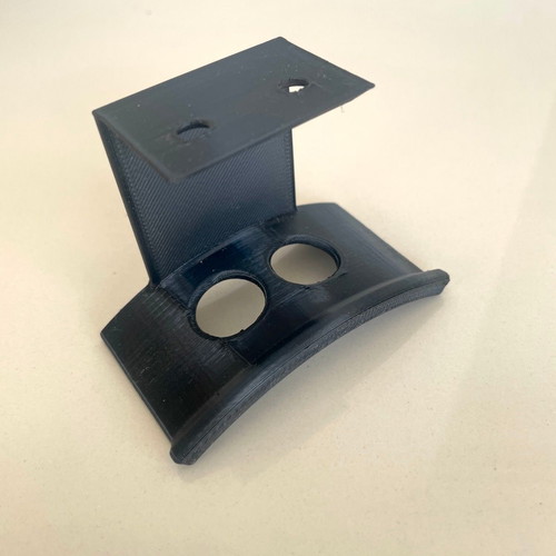 Under desk headphone holder, new, black PLA