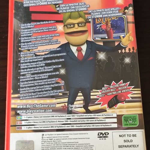 Buzz! The Big Quiz PS2 game used, Scandinavian edition