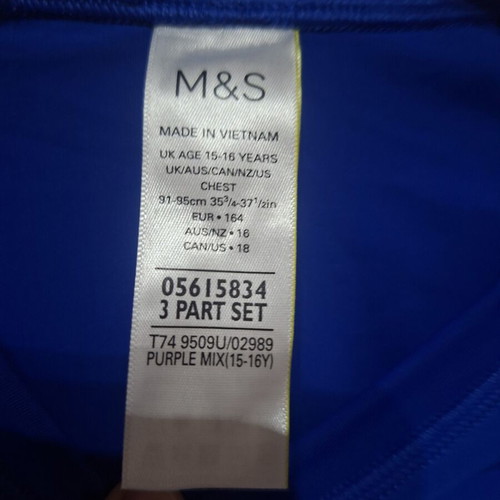 Kids and teens swimsuit size 15-16 Marks & Spencer like new, multicolor