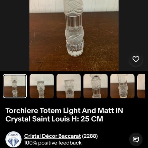 St Louis totem 25cm crystal like new