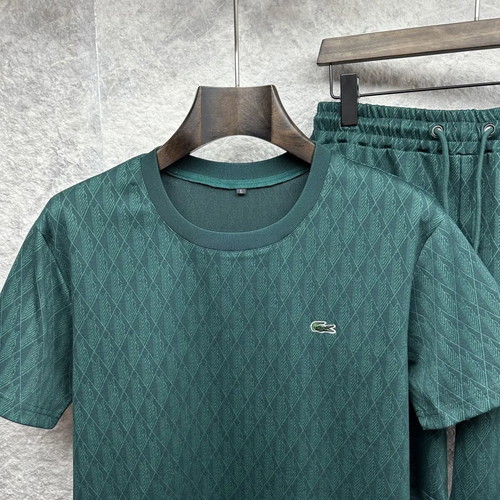 Lacoste short sleeve set new, green, size L