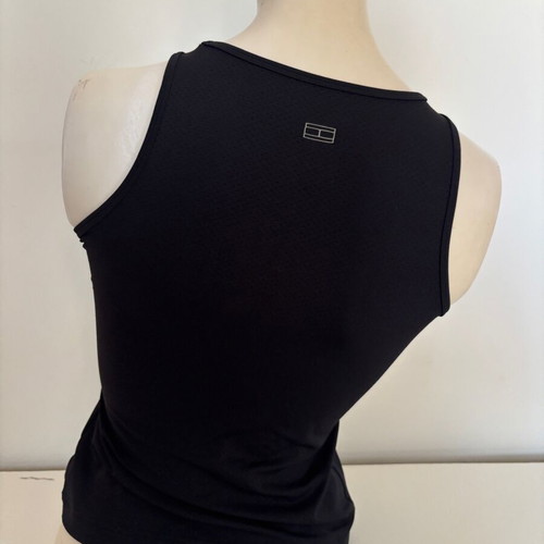 Tommy Hilfiger Sport Top sleeveless black silver logo small used