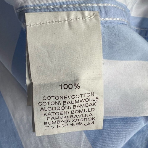 Brunello Cucinelli blue and white striped shirt like new, size L