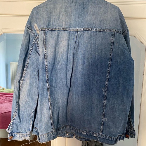 Zara denim jacket used, blue, size M