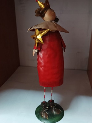 Τσιγκινο ξωτικό vintage χειροποίητο με ελατήριο, περίπου 1990