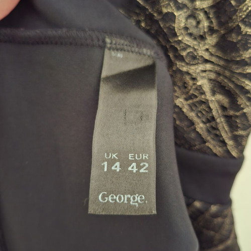 George dress black with gold lace new, size EUR 42