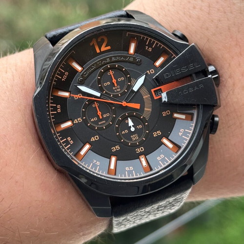 Diesel Mega Chief Chronograph like new, steel, black