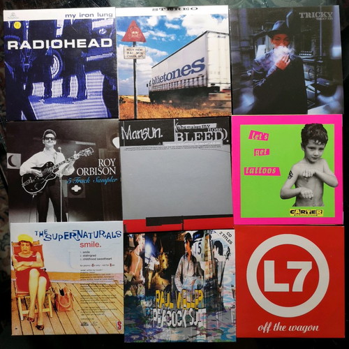Rock CD-singles used, pack of 20