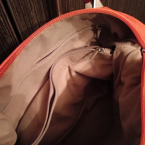 Leather bag like new, orange