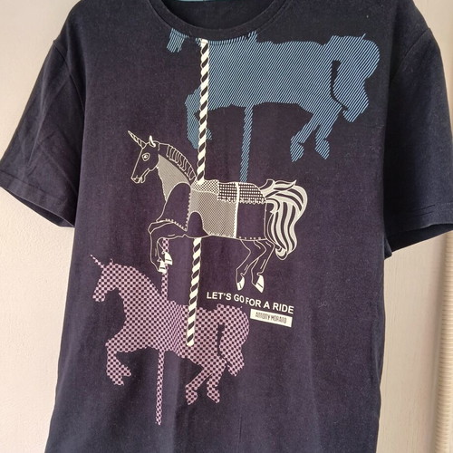 T shirt Antony Morato with unique print, like new, XL, dark blue