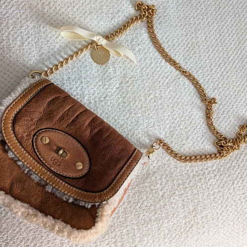 UGG crossbody bag like new, beige and brown