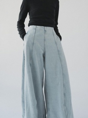 ZARA Jeans ZW Collection wide oversized high-waisted like new, size 36