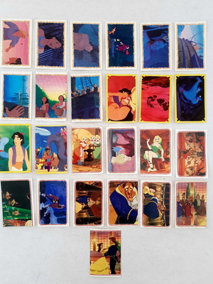 Panini Beauty and the Beast, Aladdin, Pocahontas stickers pack of 25 used