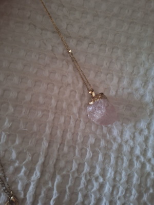 Pendant rose stone long rose-gold