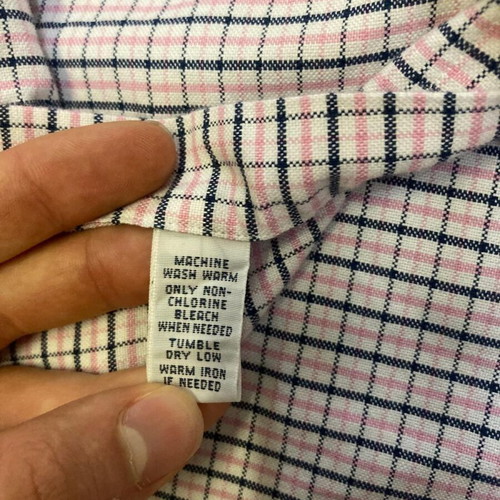 Ralph Lauren Oxford long sleeve shirt XL white pink navy blocked black pony